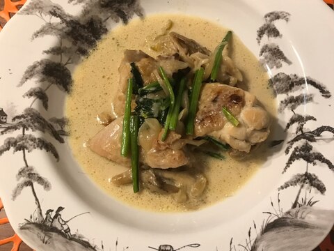 舞茸と鶏肉のクリーム煮